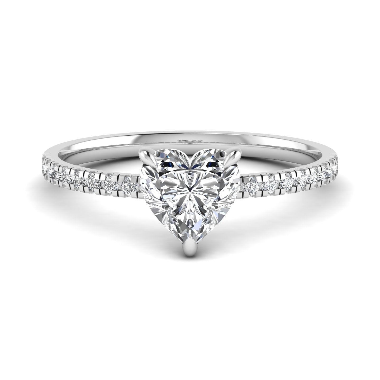 Heart Diamond Engagement Ring
