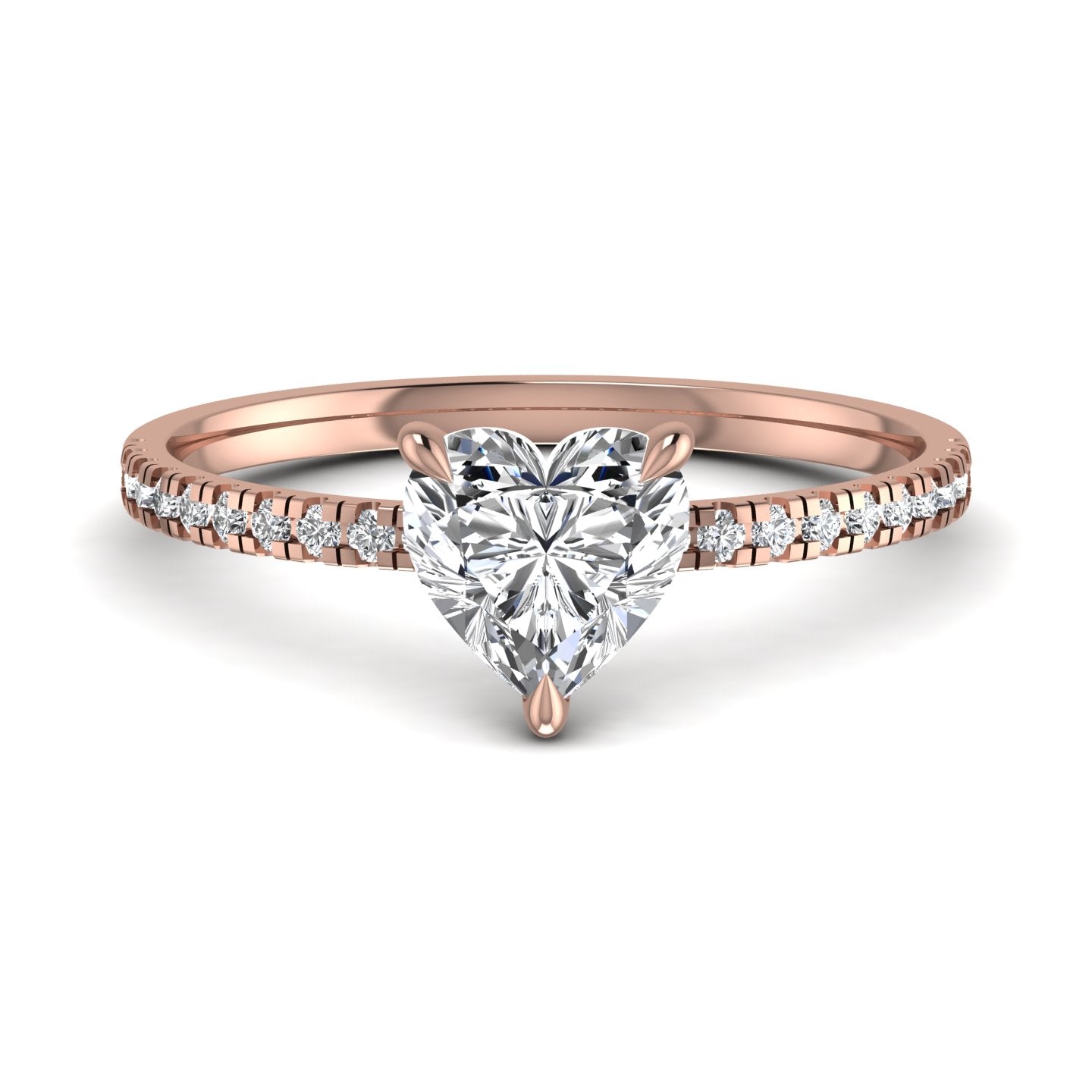 Heart Diamond Engagement Ring
