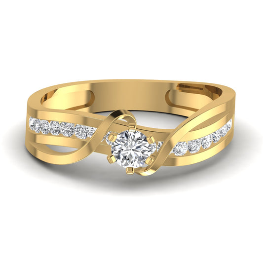 Lab Diamond Gold Ring