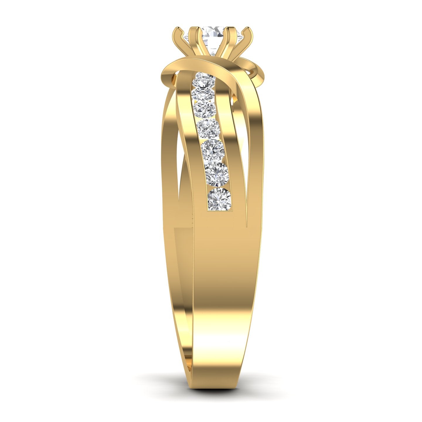 Lab Diamond Gold Ring