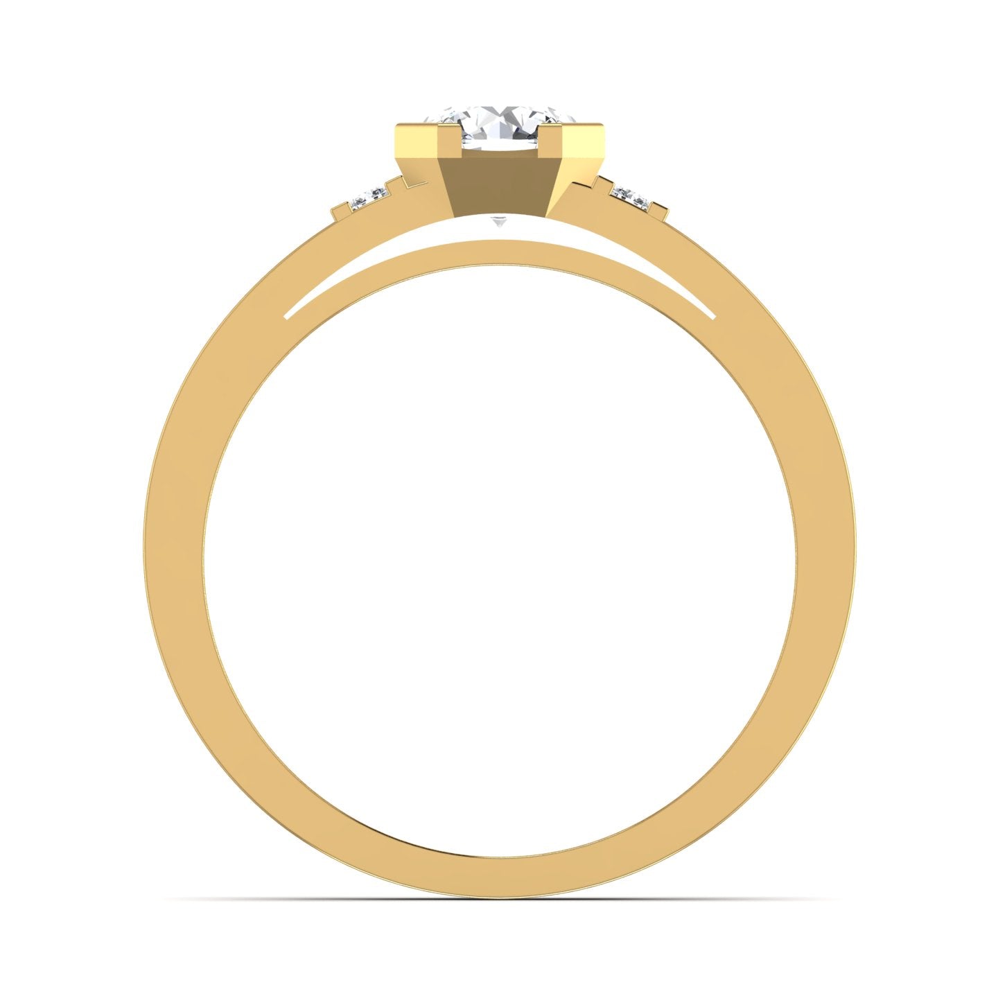 Solitaire Diamond Gold Ring