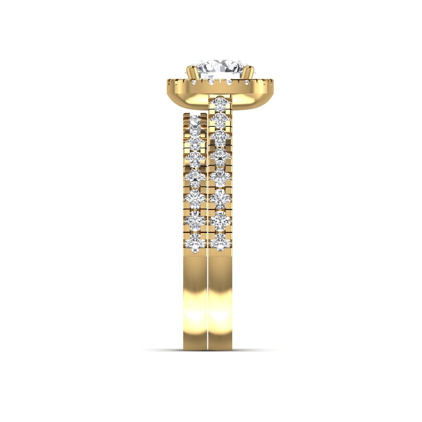 Halo Solitaire Lab Diamond Ring