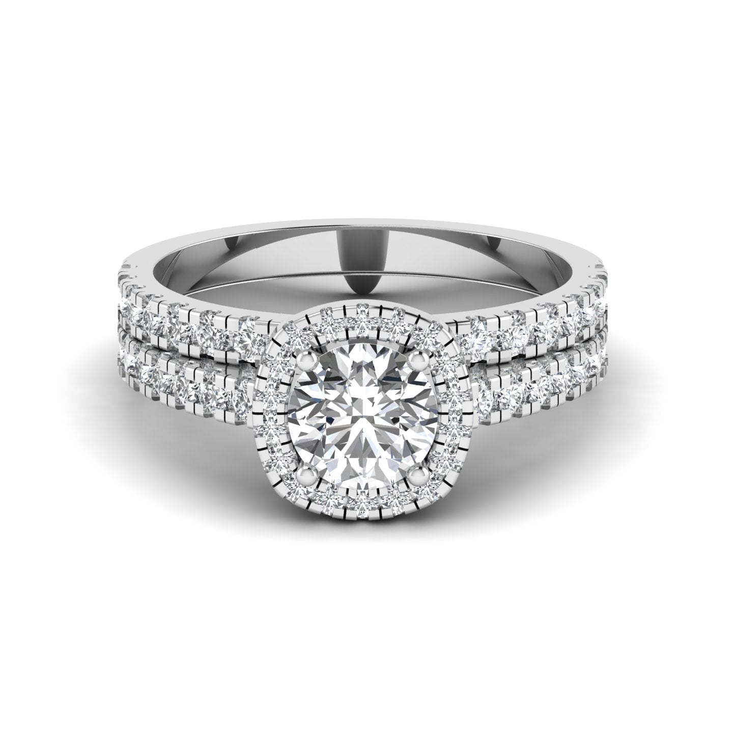 Halo Solitaire Lab Diamond Ring