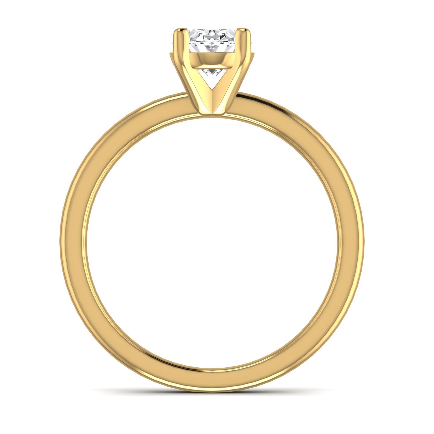 Oval Diamond Solitaire Ring