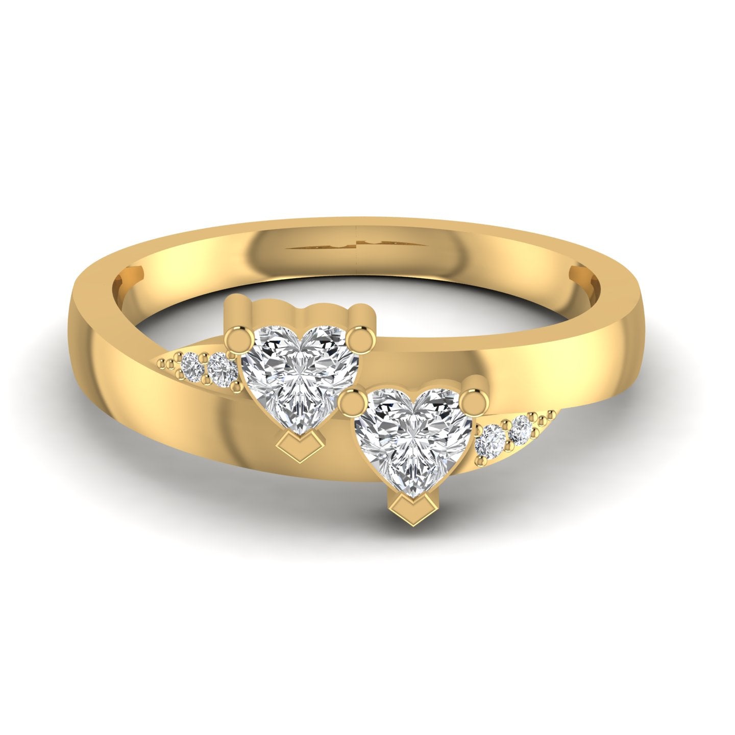 Heart Diamond Solitaire Classic Ring