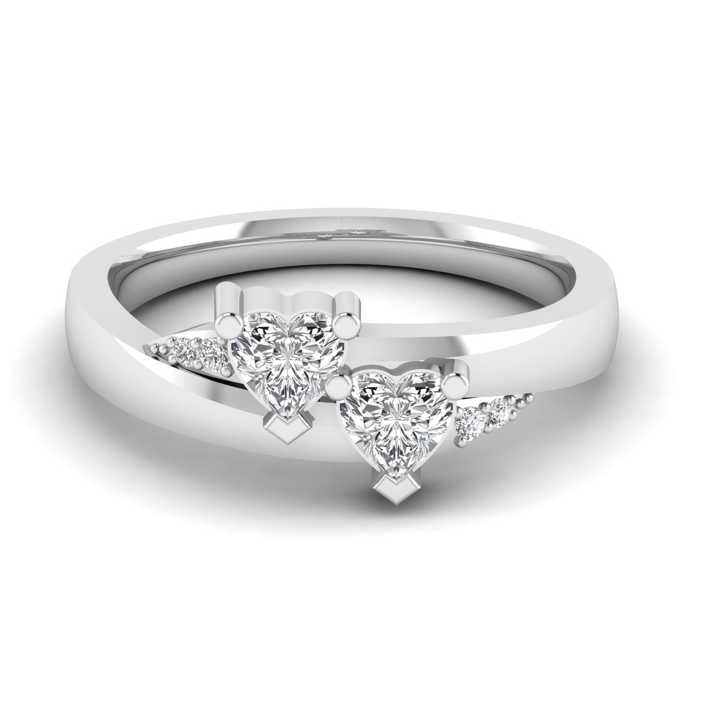 Heart Diamond Solitaire Classic Ring