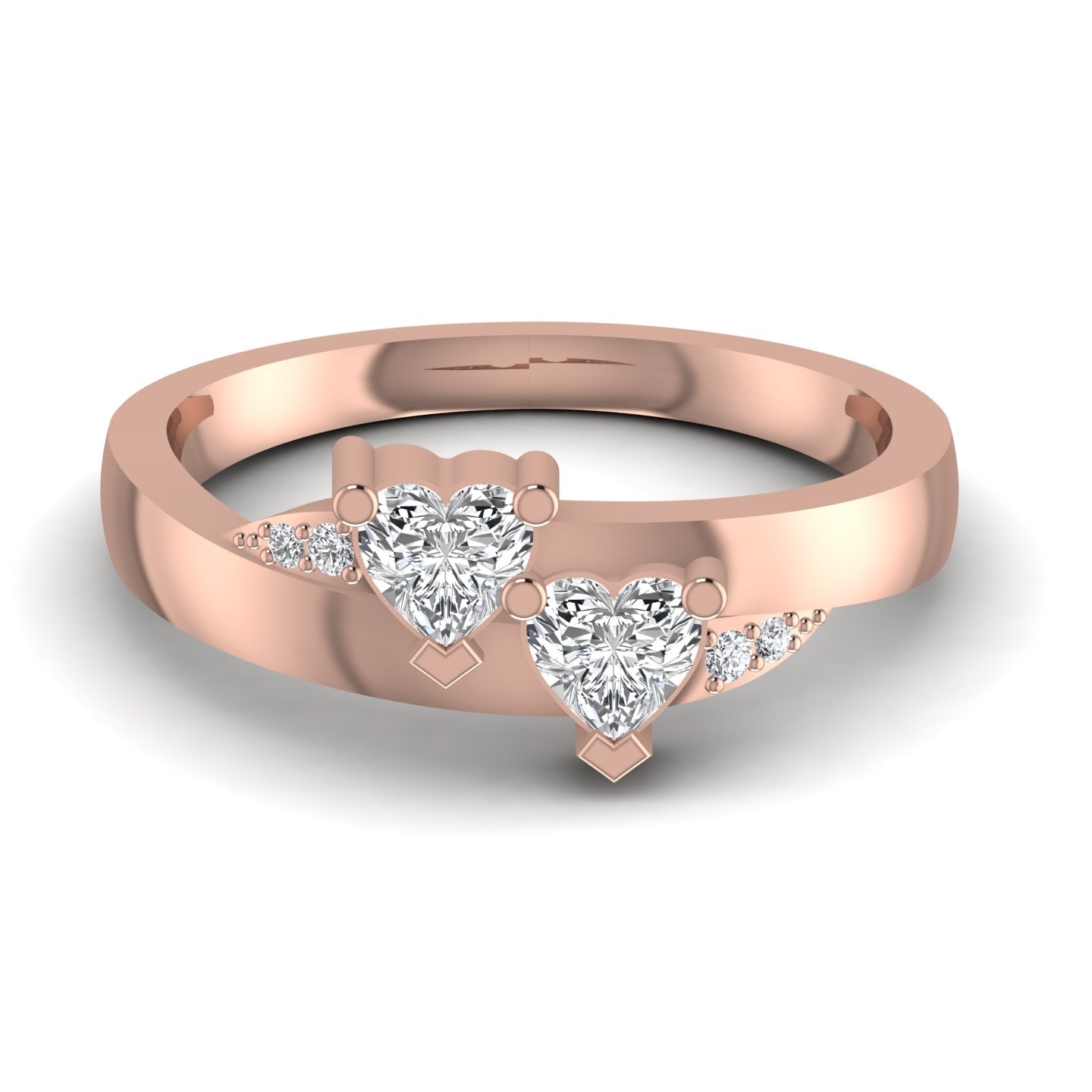 Heart Diamond Solitaire Classic Ring