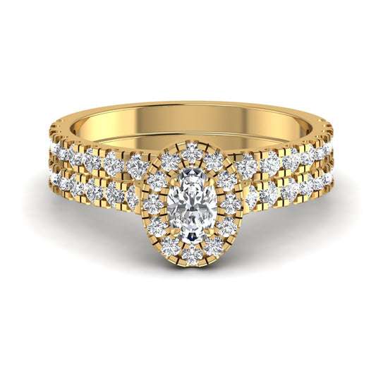Oval Lab Diamond Wedding Ring