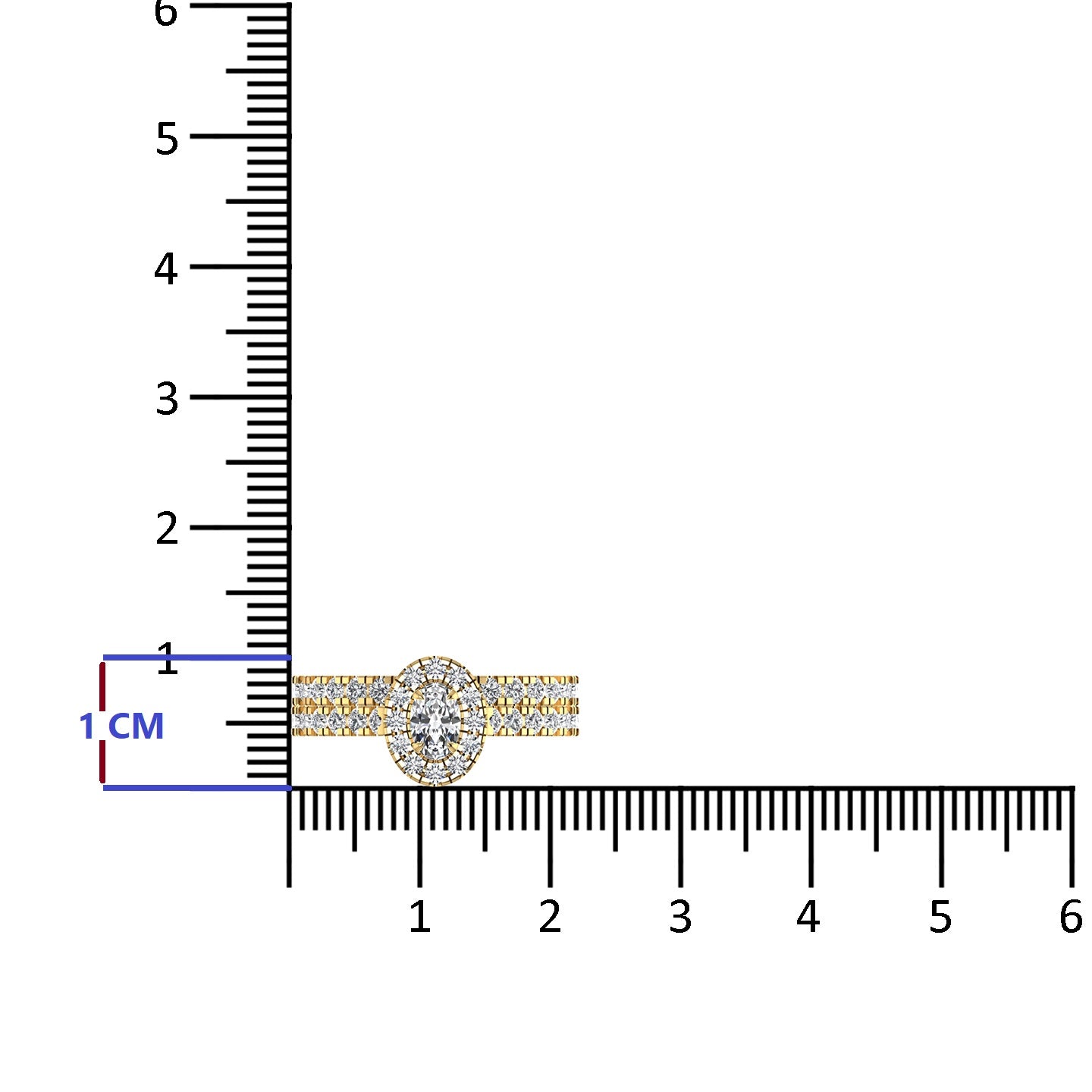 Oval Lab Diamond Wedding Ring