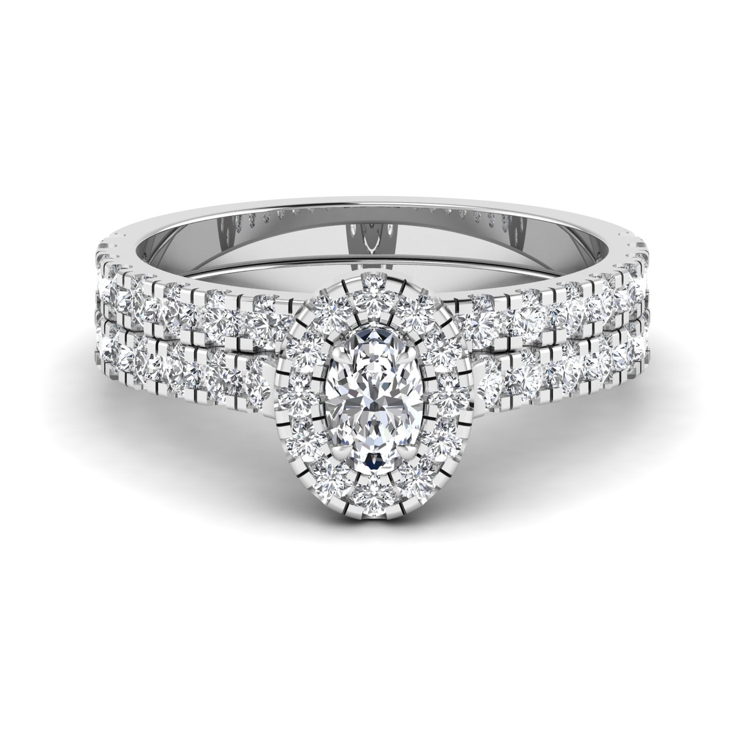 Oval Lab Diamond Wedding Ring