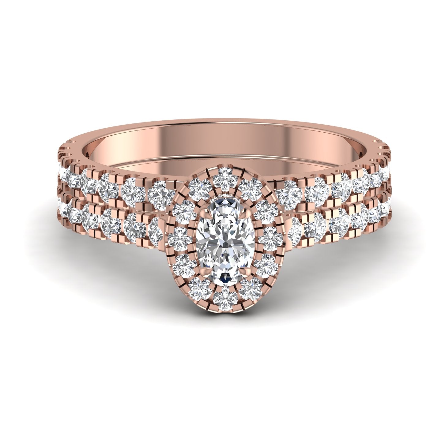 Oval Lab Diamond Wedding Ring