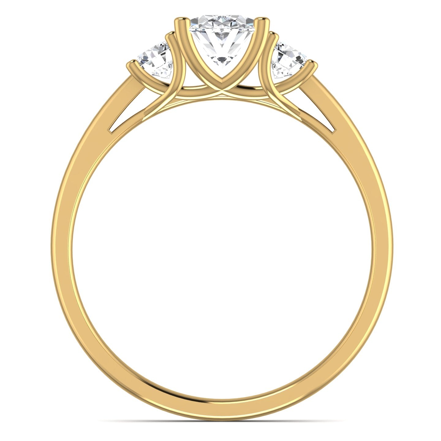 Oval Diamond Three Stone Ring