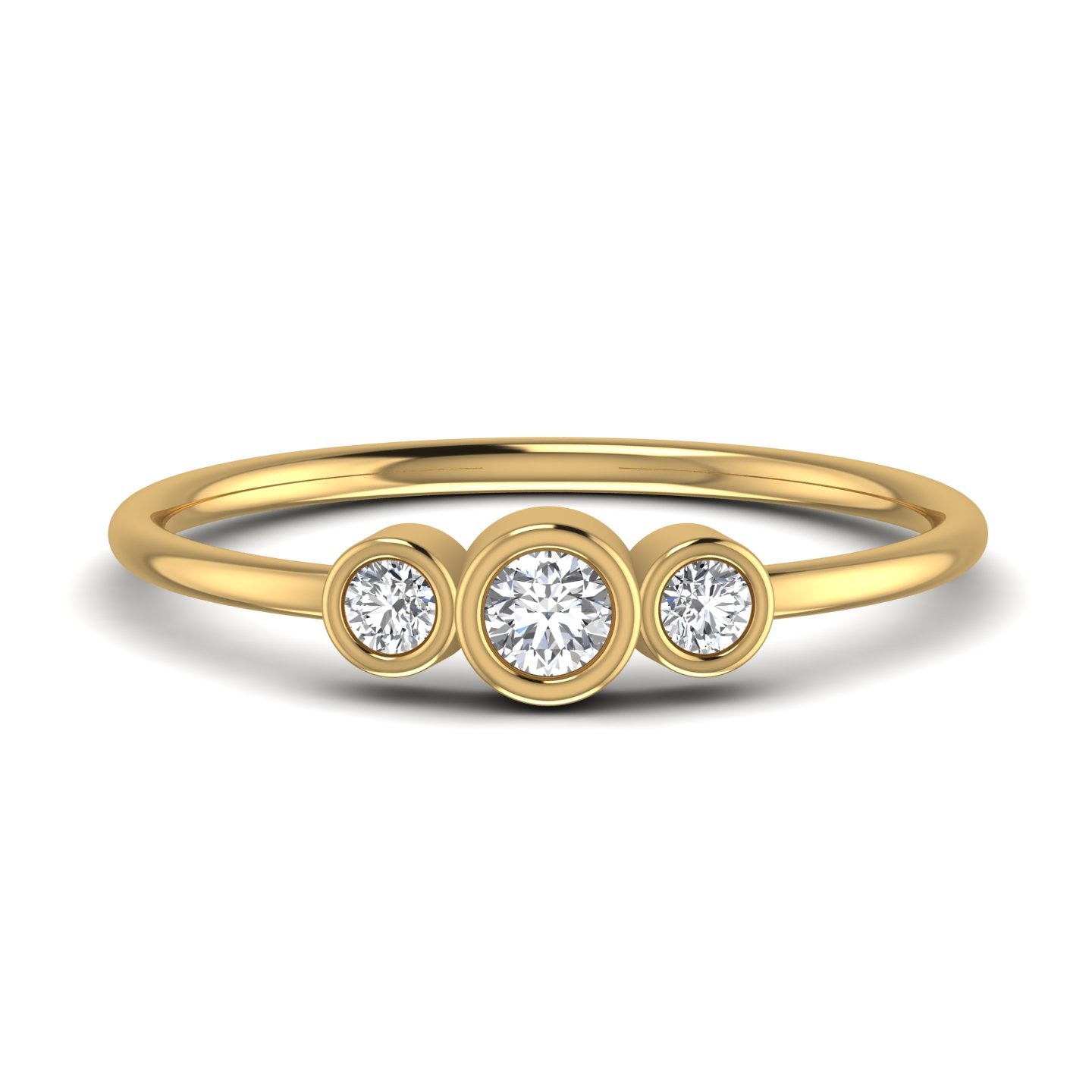 Lab Diamond Three Stone Ring