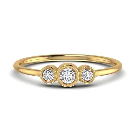 Lab Diamond Three Stone Ring