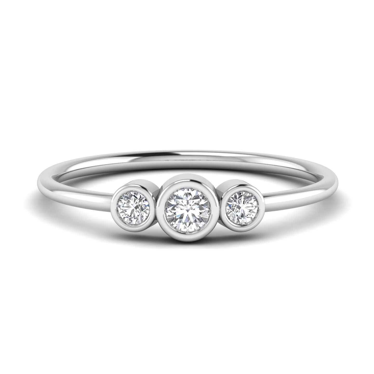 Lab Diamond Three Stone Ring