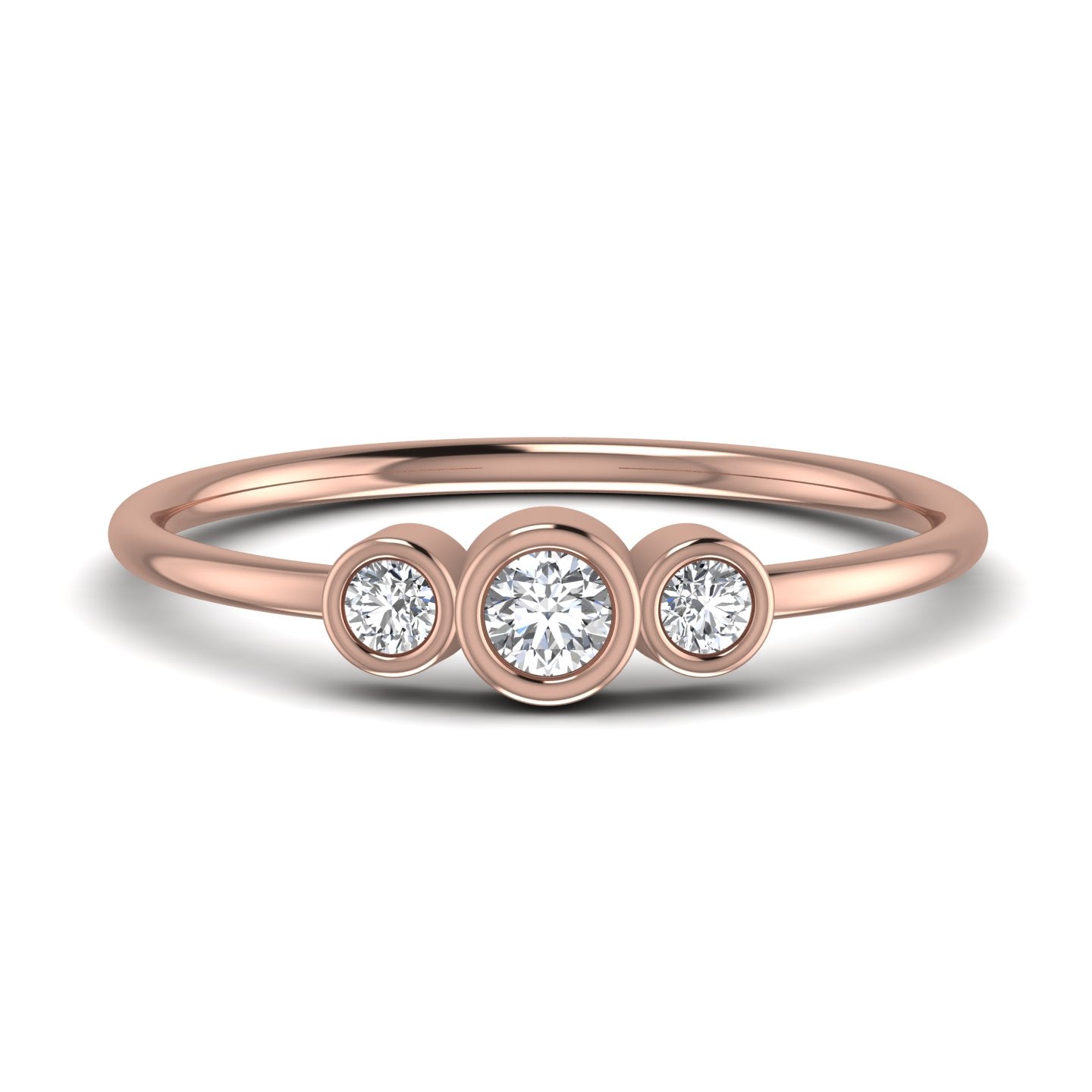 Lab Diamond Three Stone Ring