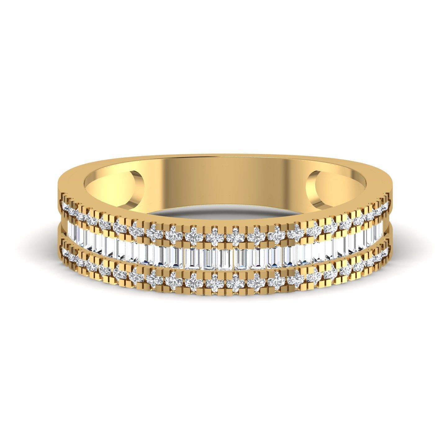 Baguette Round Diamond Ring