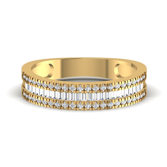 Baguette Round Diamond Ring