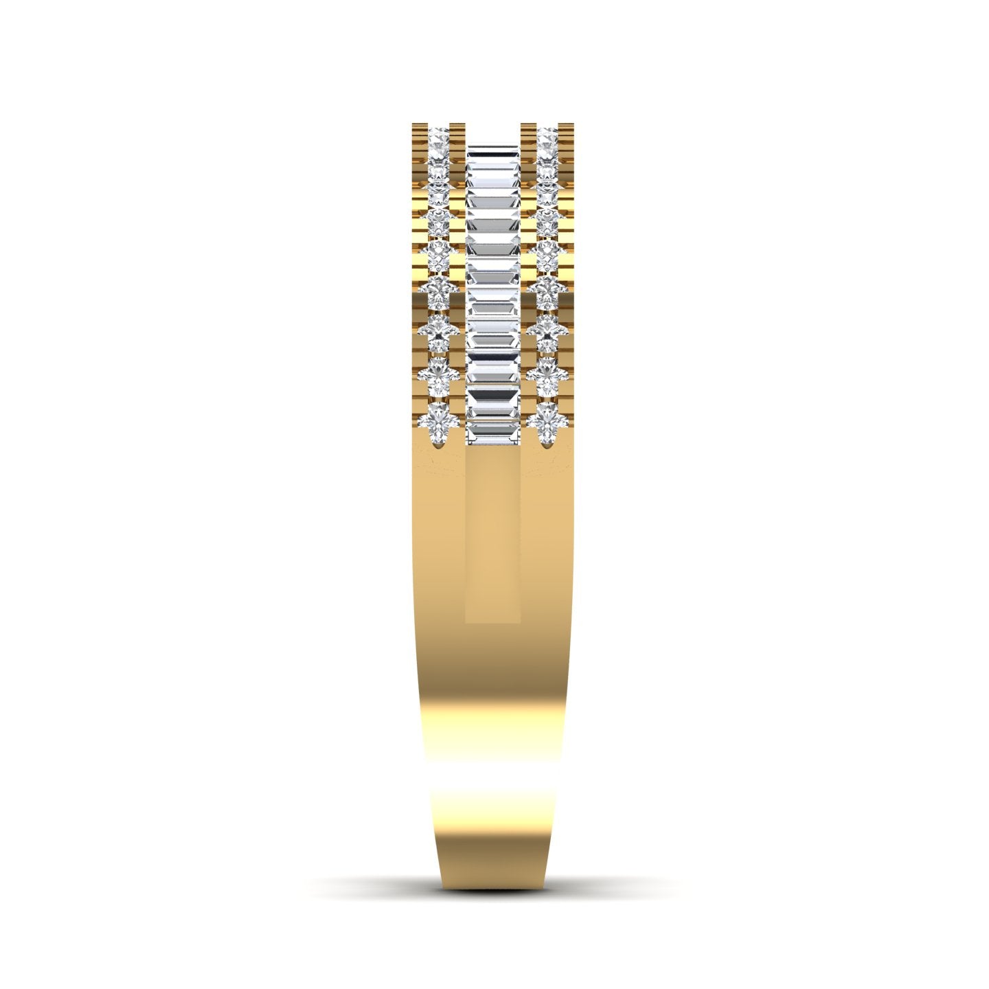 Baguette Round Diamond Ring
