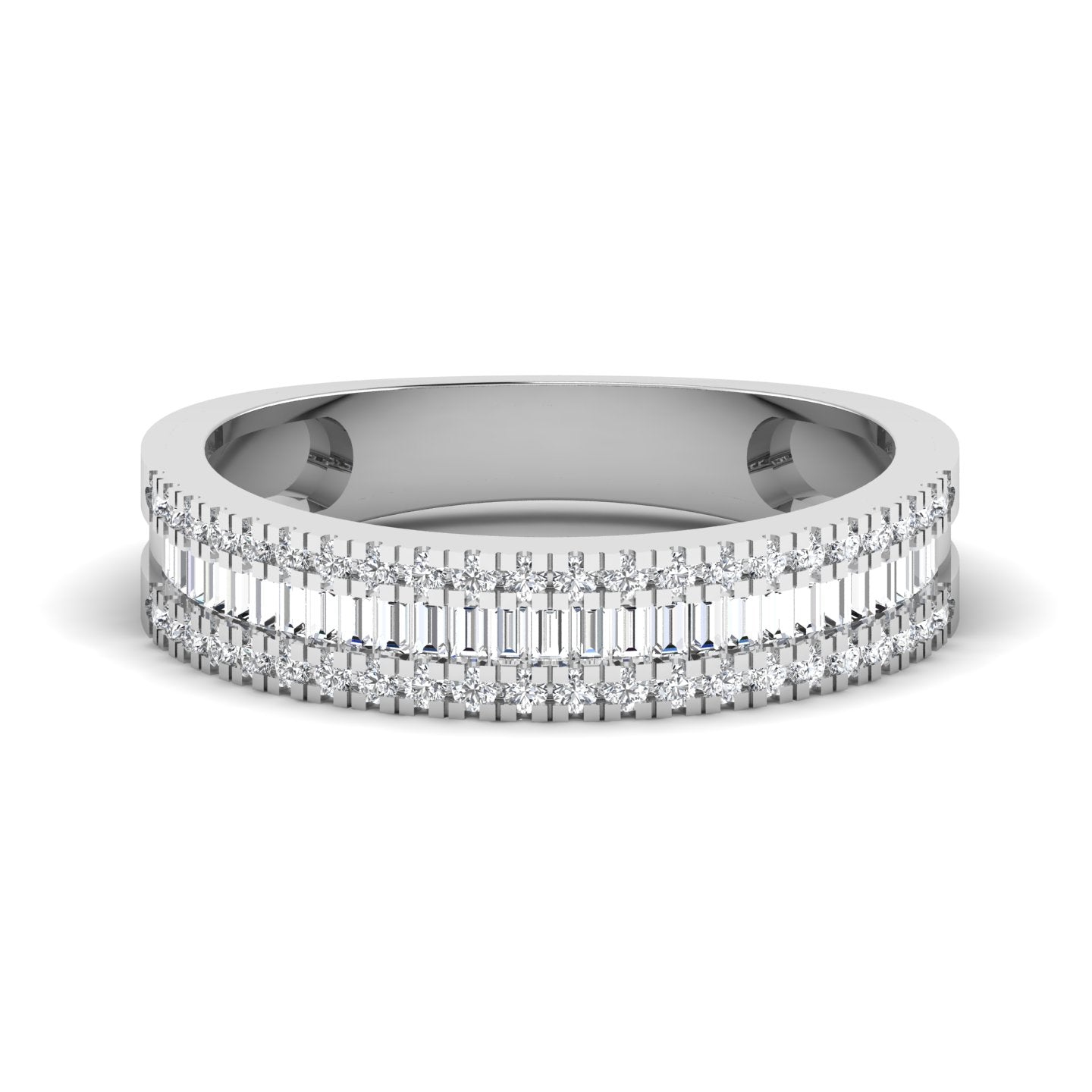 Baguette Round Diamond Ring