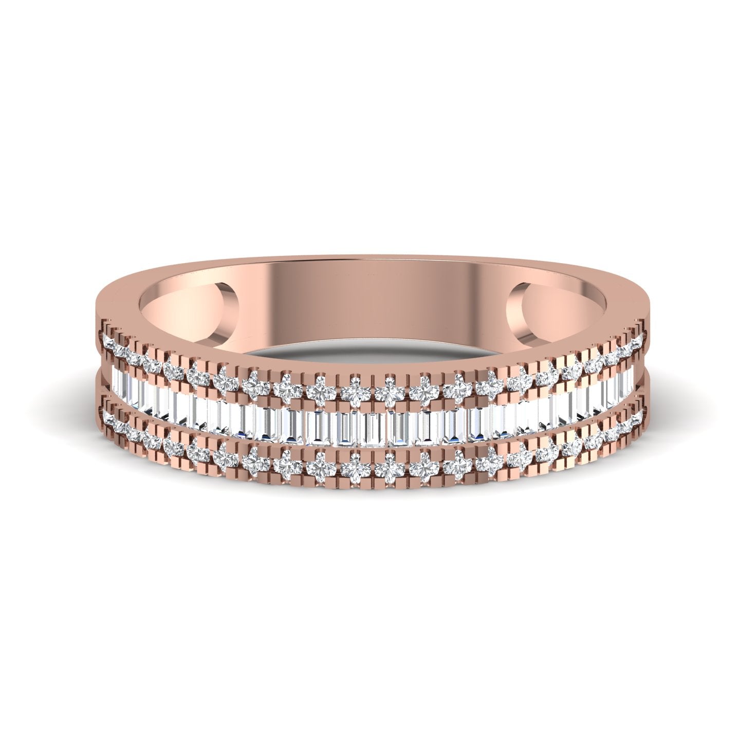 Baguette Round Diamond Ring