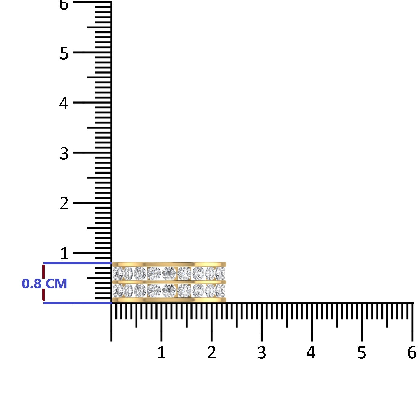 channel lab grown diamond band