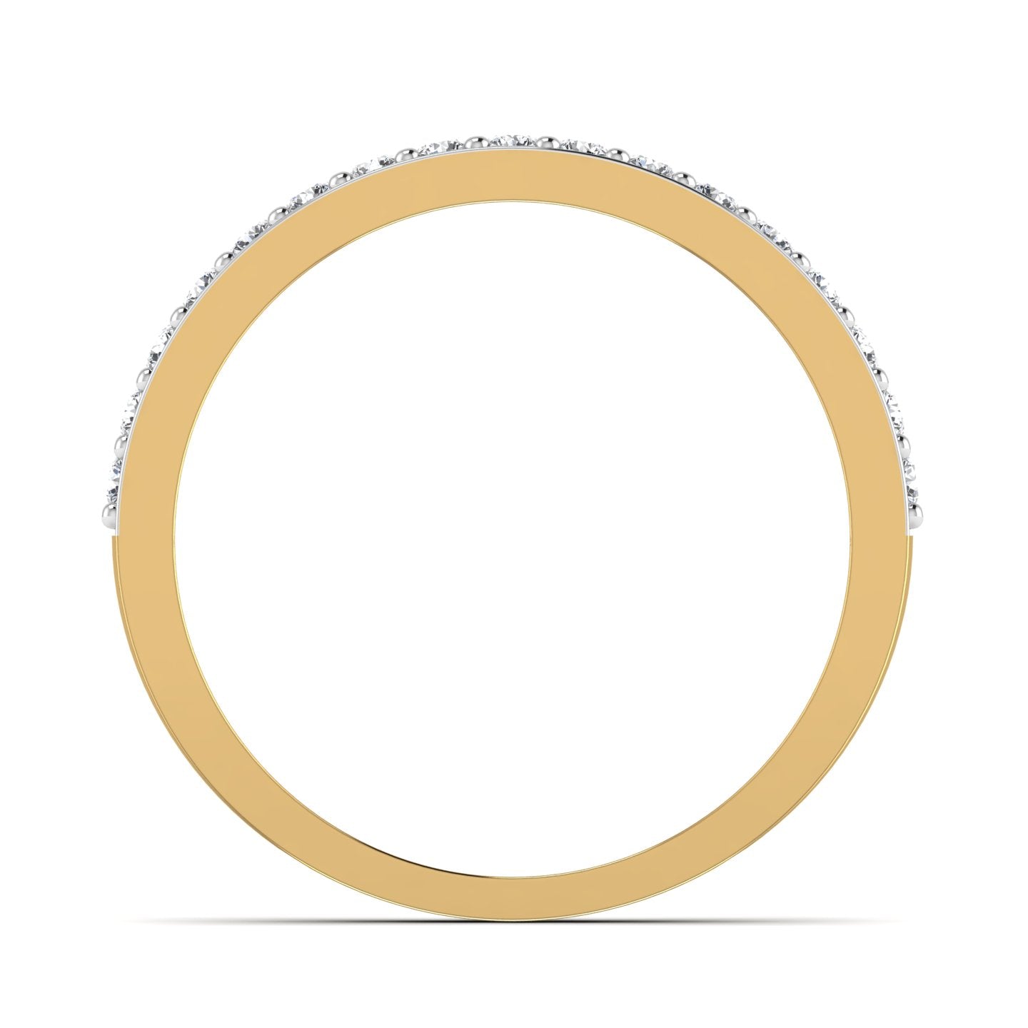 two-line lab diamond band