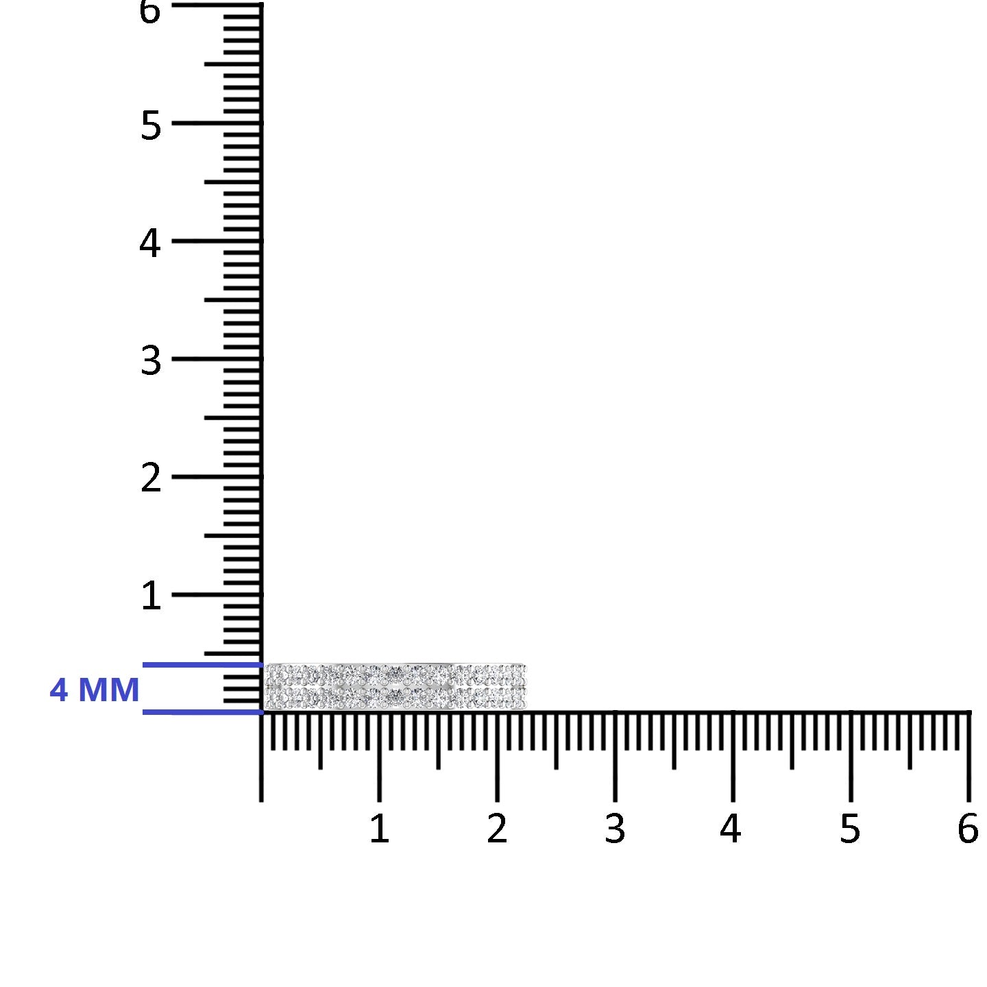 two-line lab diamond band
