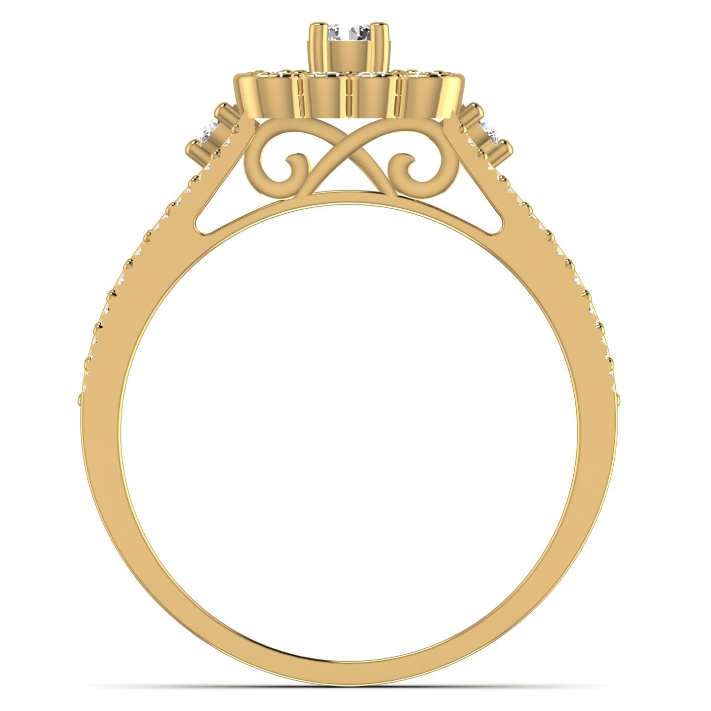 Square Lab Diamond Ring