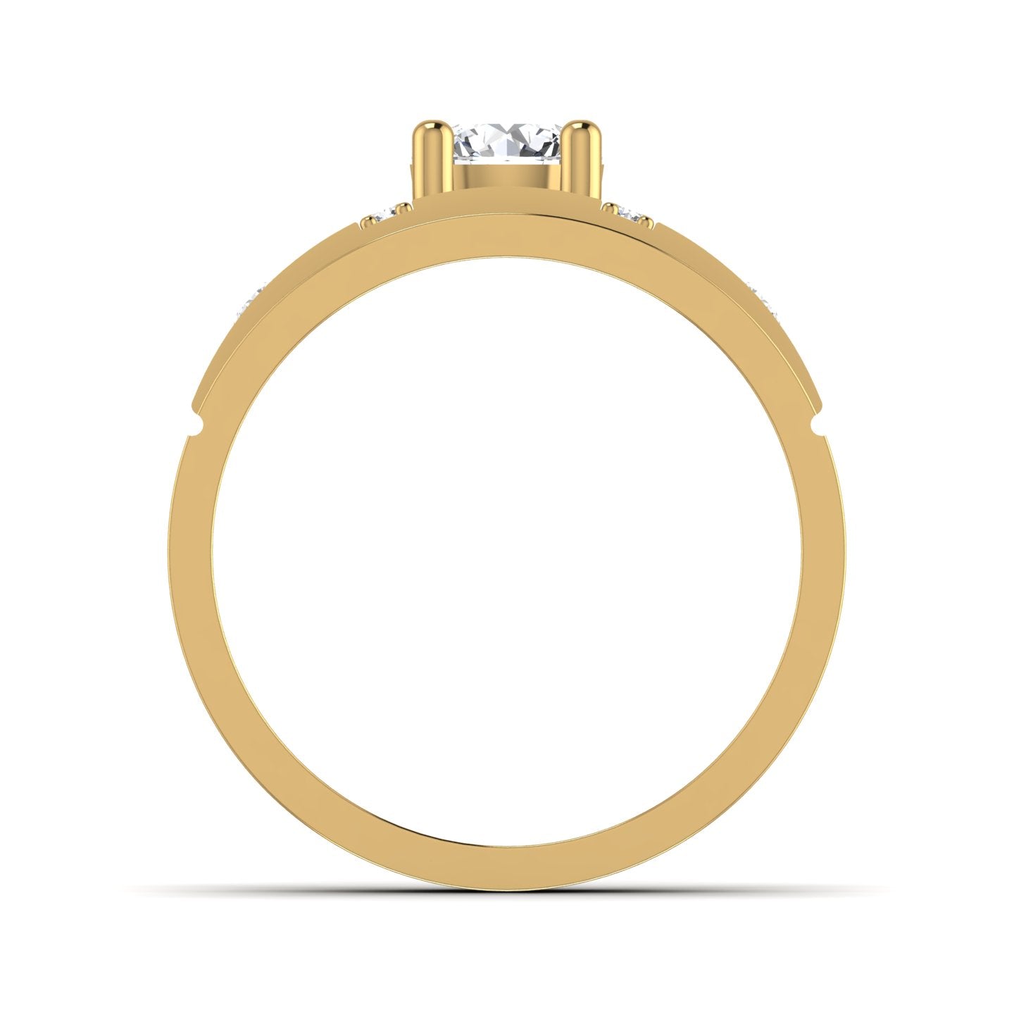 Solitary Diamond Men's Ring