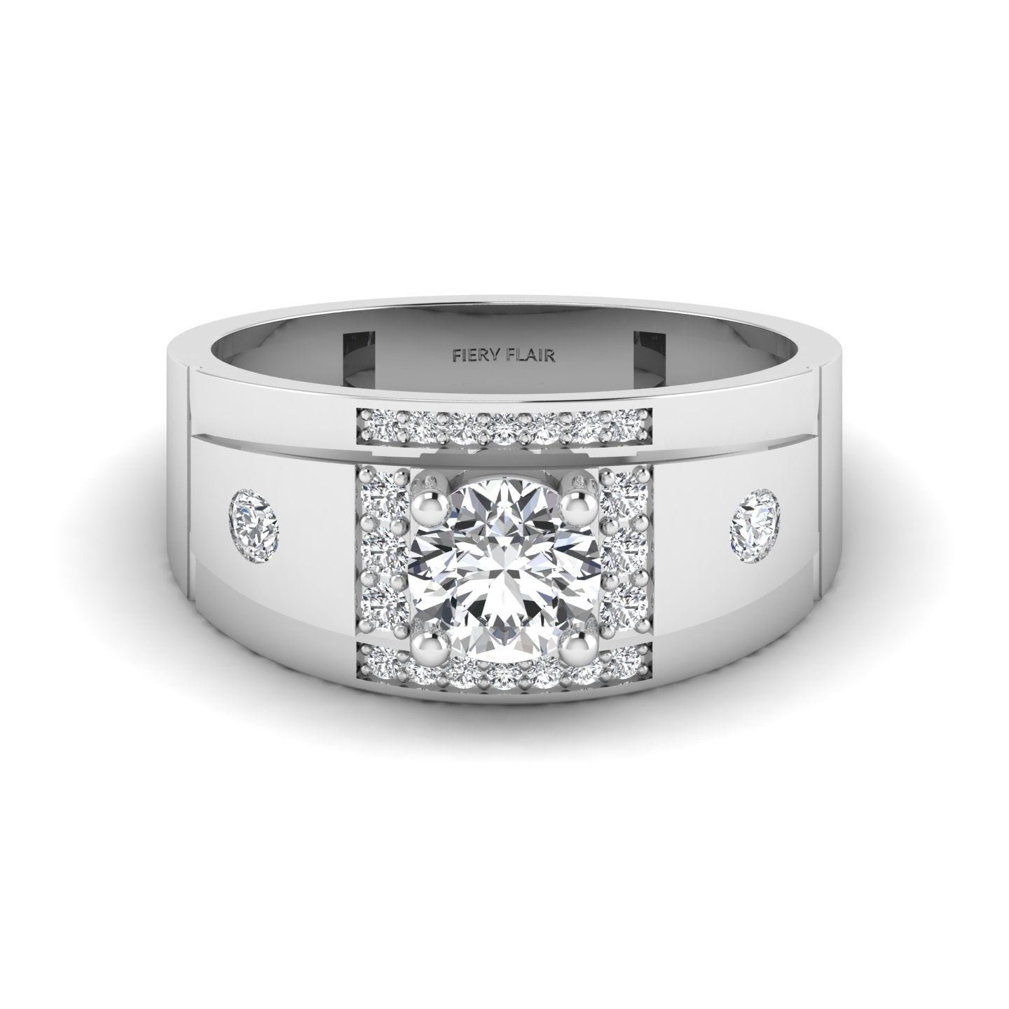 Solitary Diamond Men's Ring