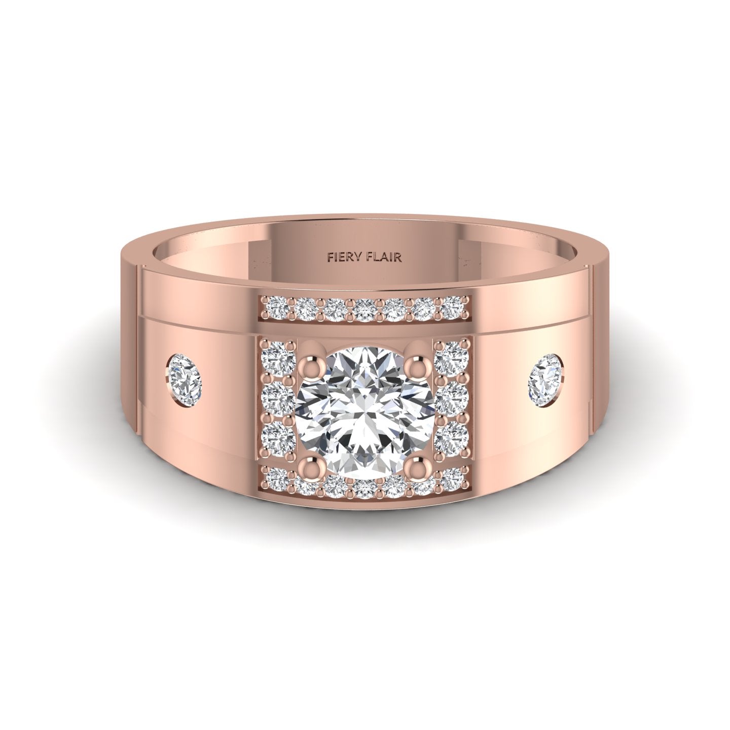 Solitary Diamond Men's Ring