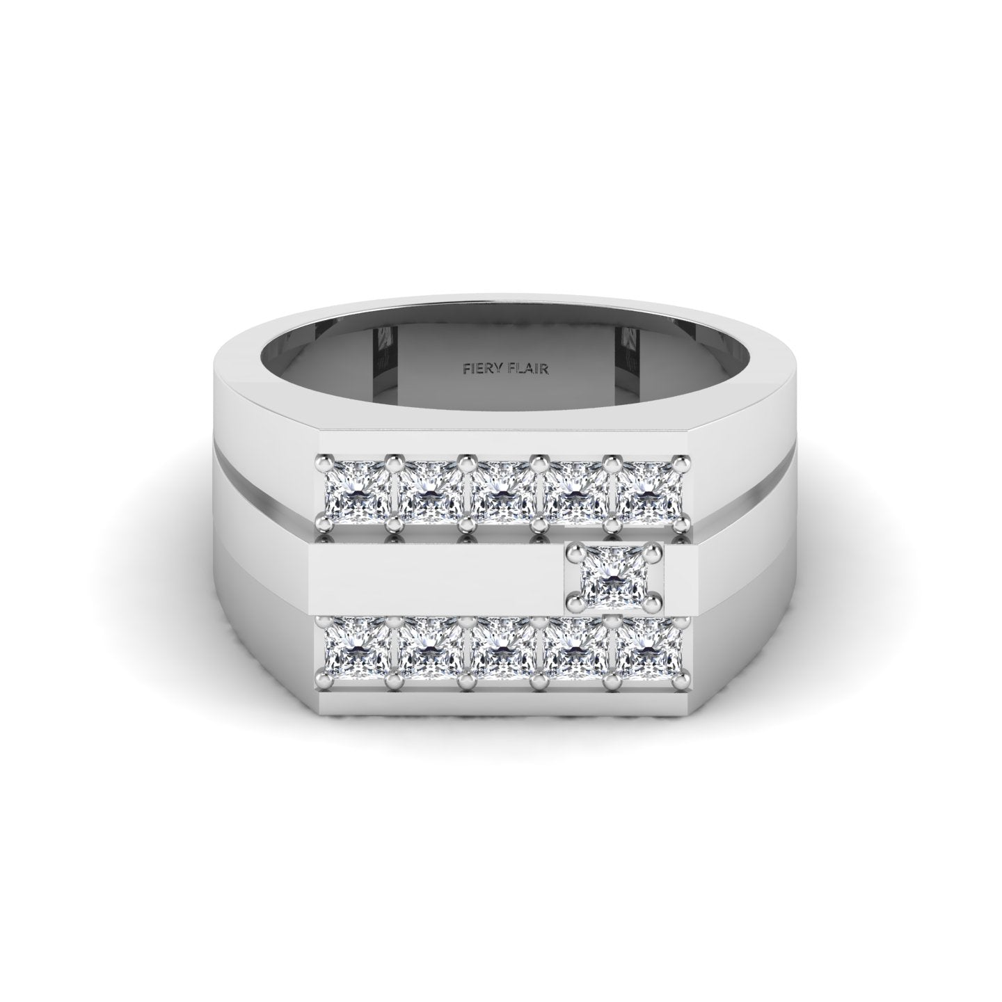 Princess Diamond Men's Ring