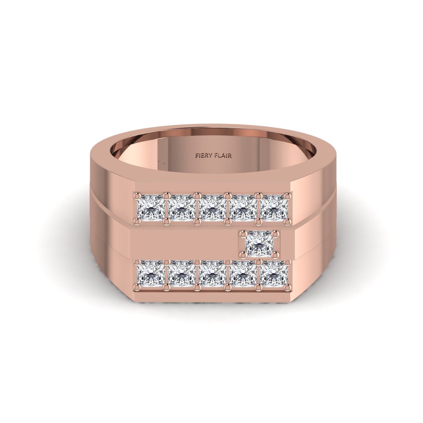 Princess Diamond Men's Ring