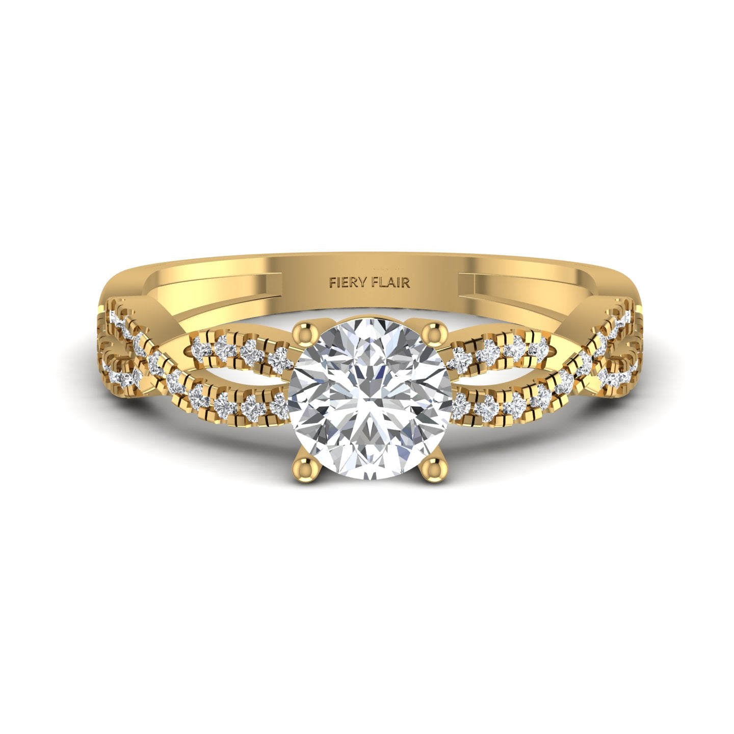 Solitaire Lab Diamond Gold Ring