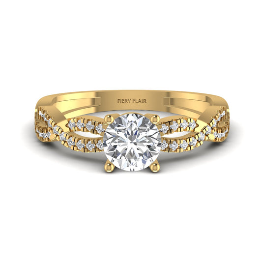 Solitaire Lab Diamond Gold Ring