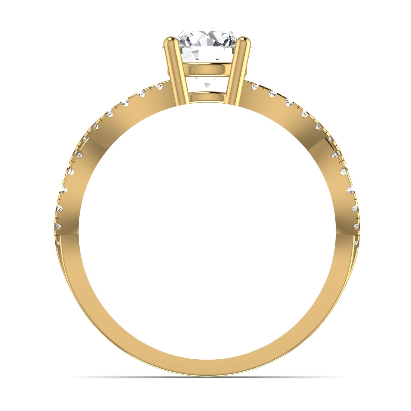 Solitaire Lab Diamond Gold Ring