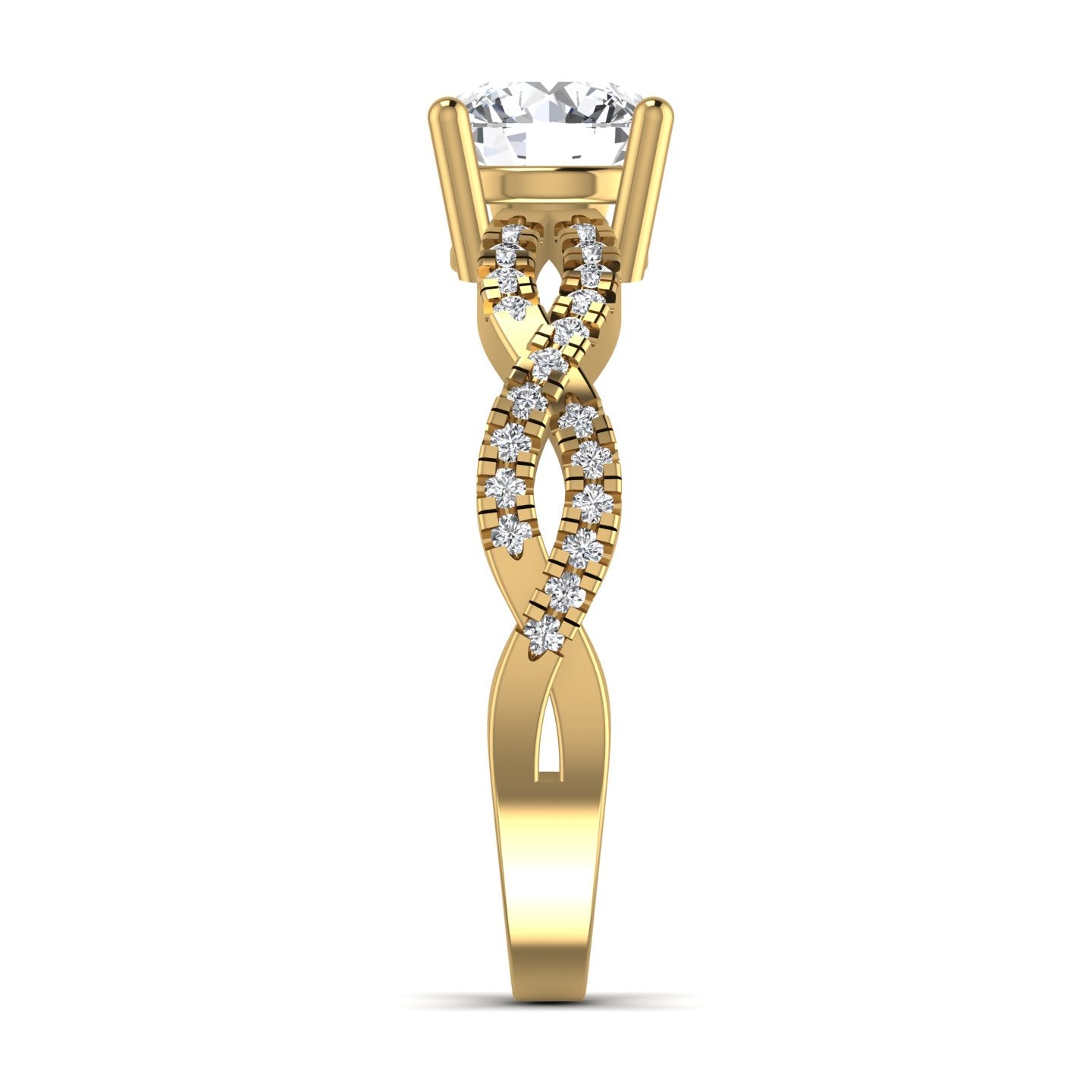 Solitaire Lab Diamond Gold Ring