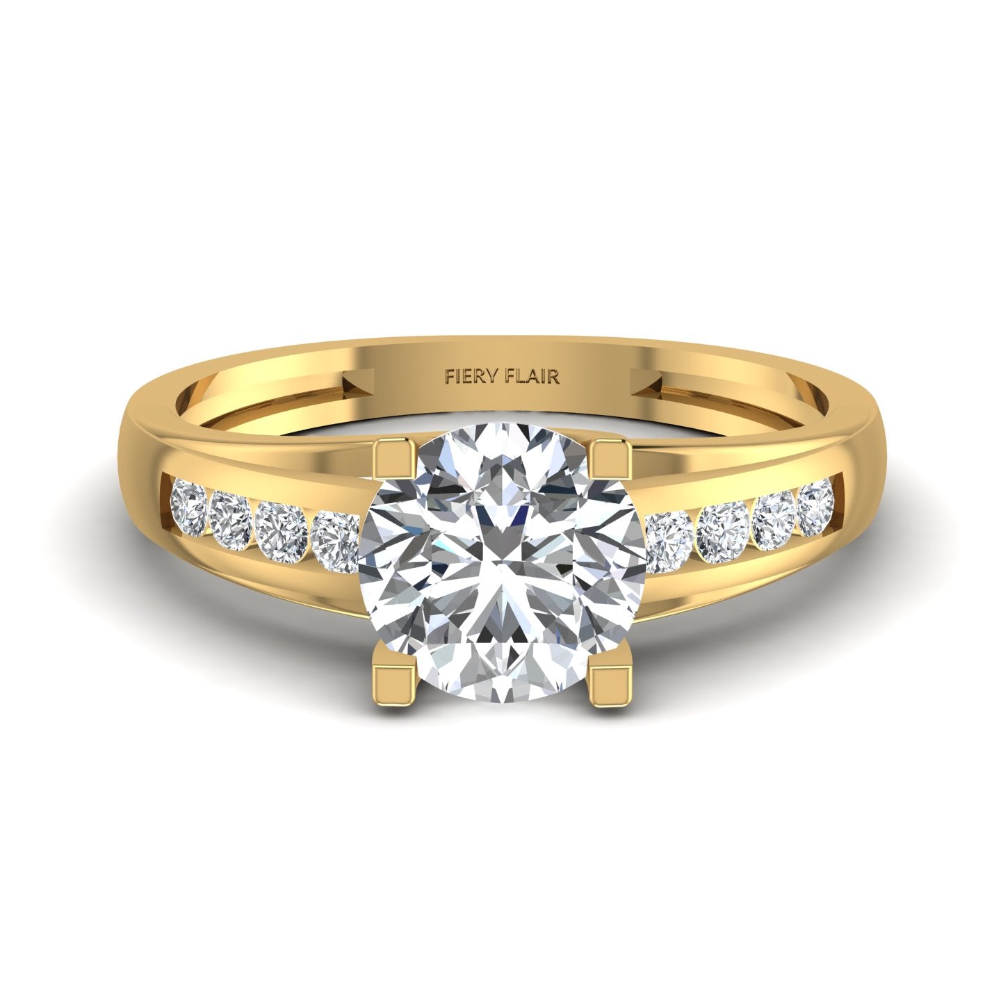 Lab Diamond Gold Ring