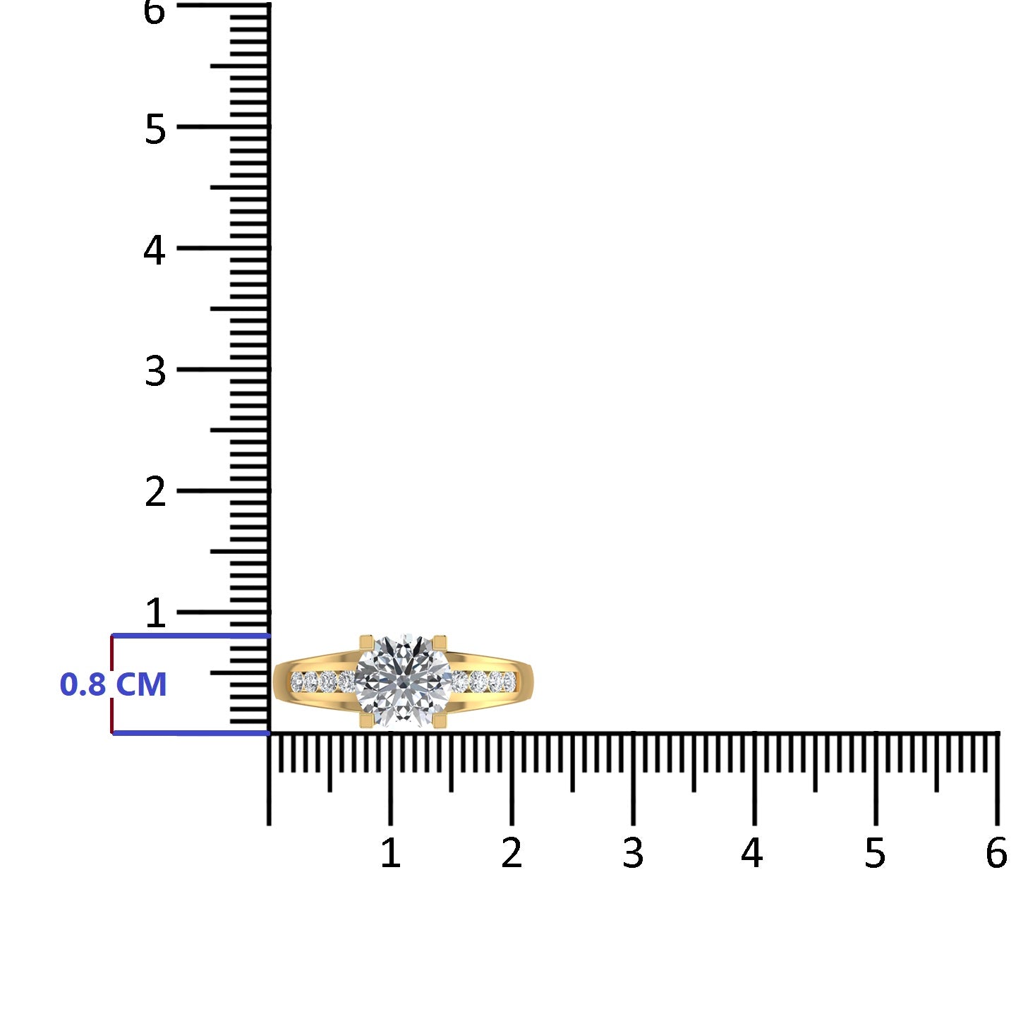 Lab Diamond Gold Ring