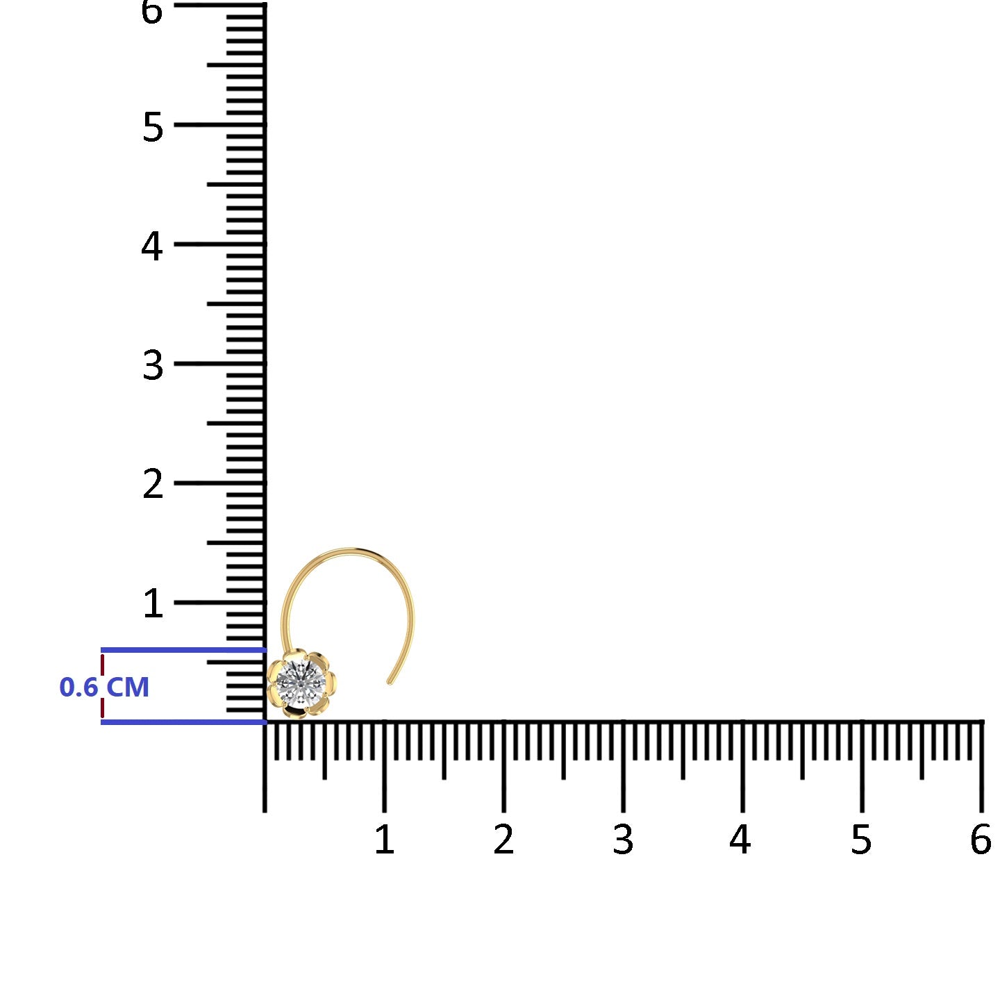 Lab Diamond Nose Pin