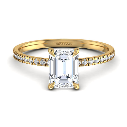 Emerald Cut Lab Diamond Ring