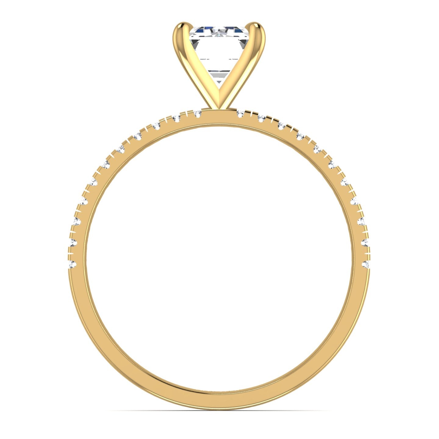 Emerald Cut Lab Diamond Ring