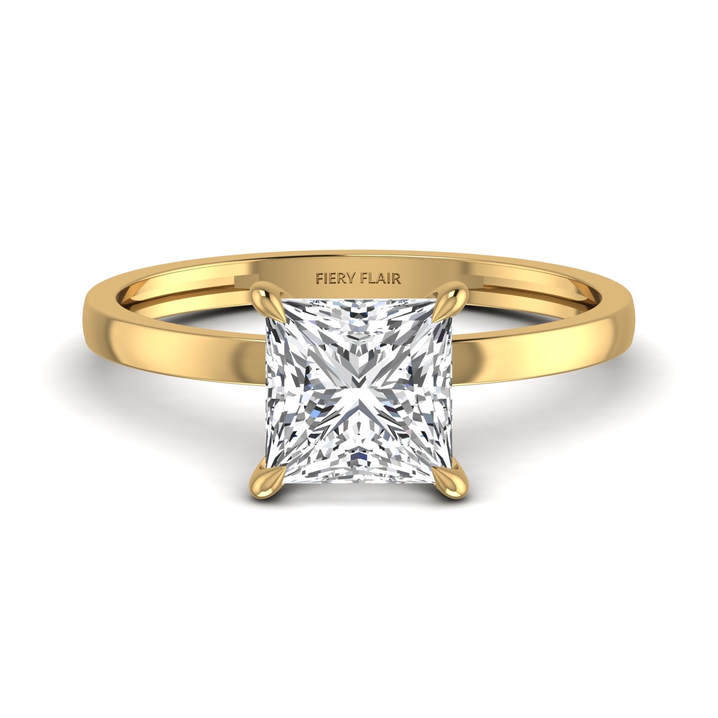 Princess Cut Lab Diamond Ring