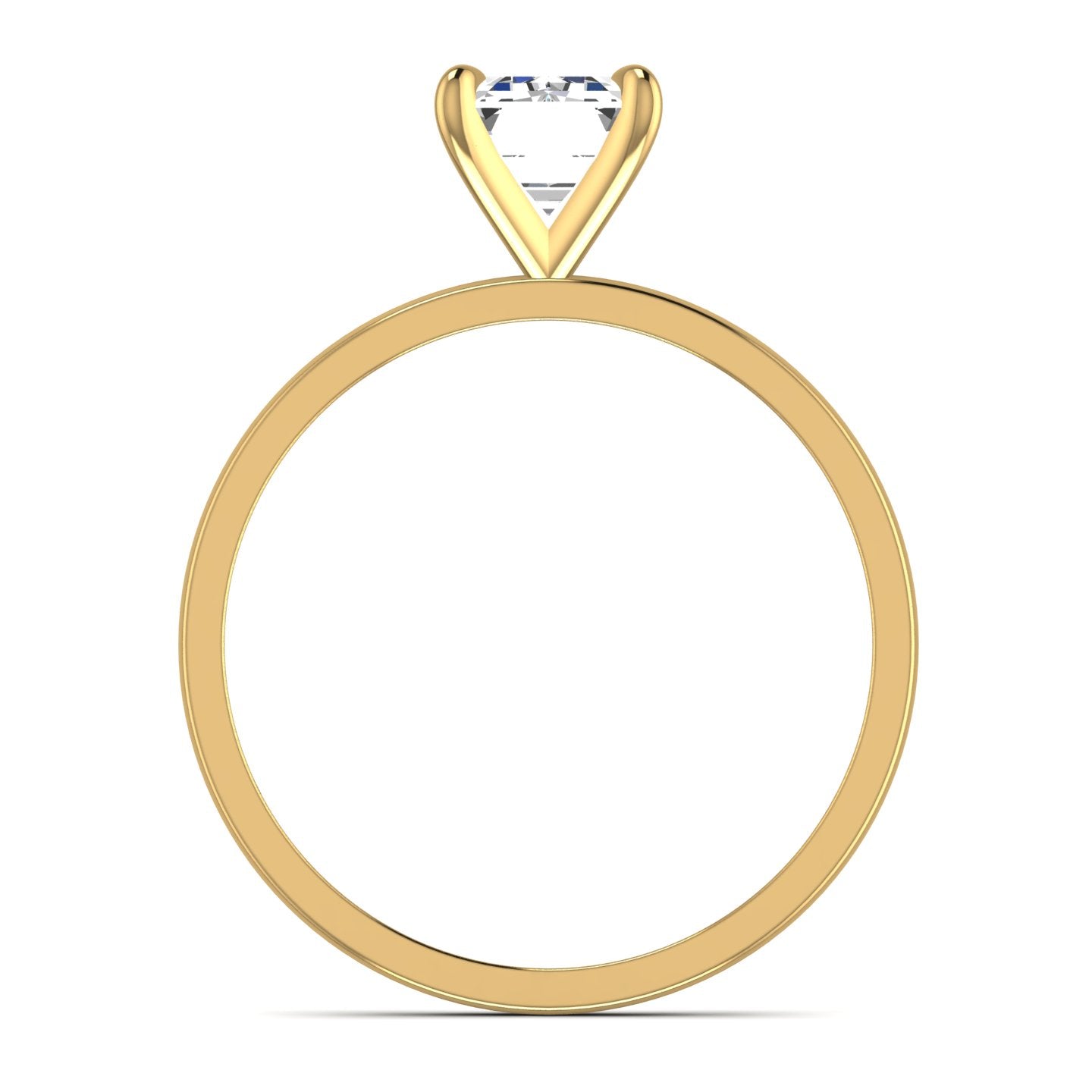 emerald-cut lab diamond ring