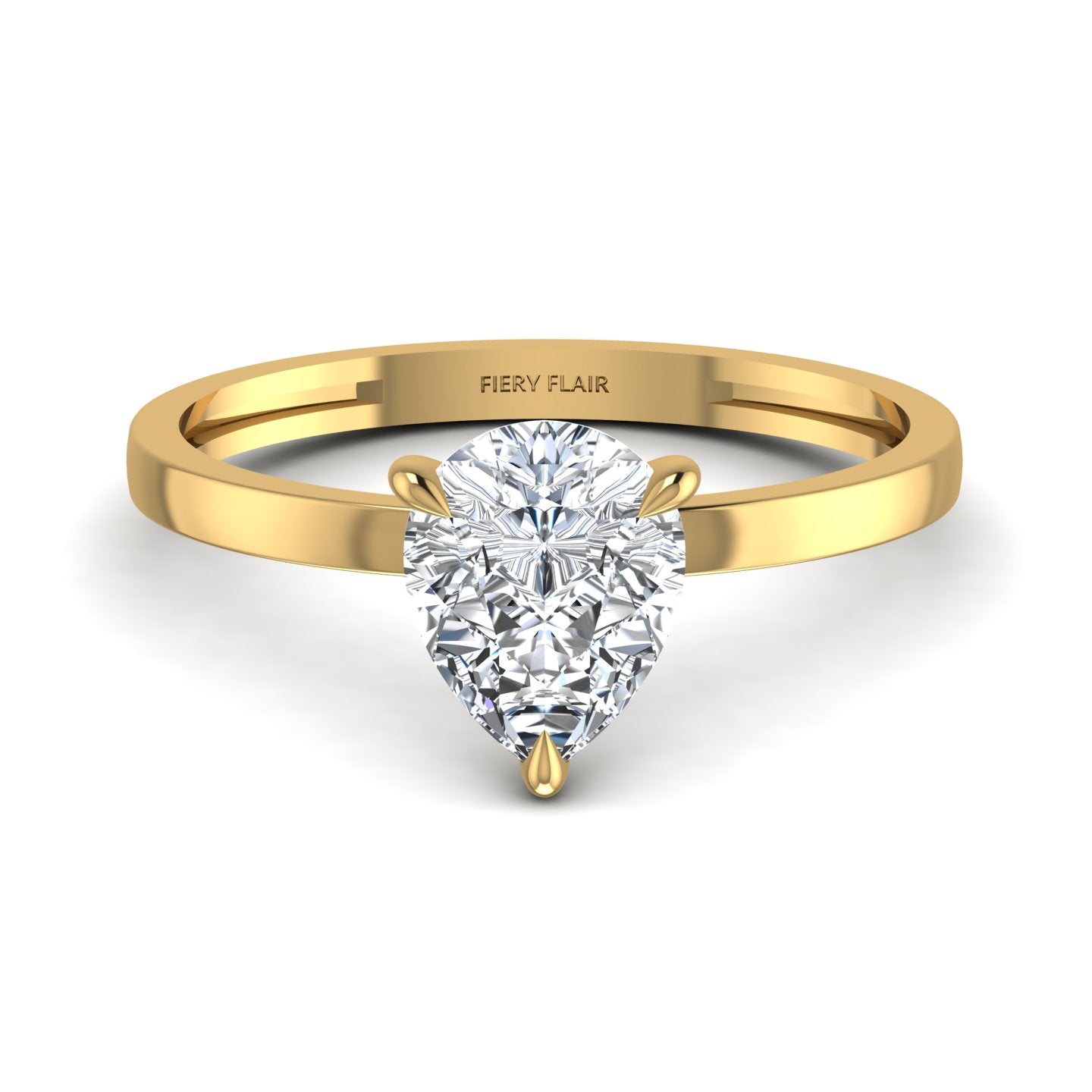 Pear Cut Lab Diamond Ring