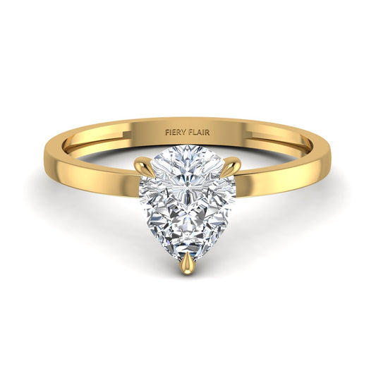 Pear Cut Lab Diamond Ring