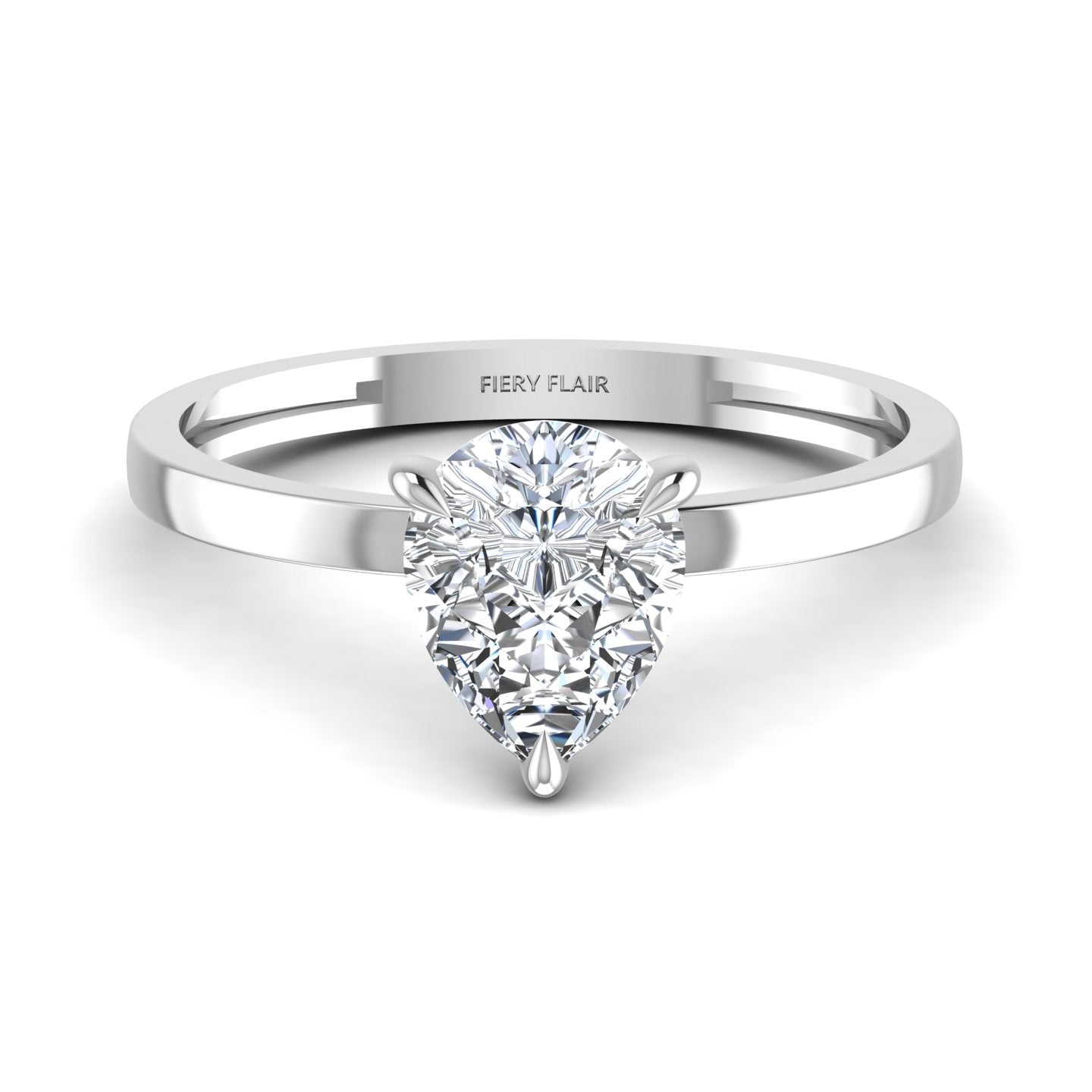 Pear Cut Lab Diamond Ring