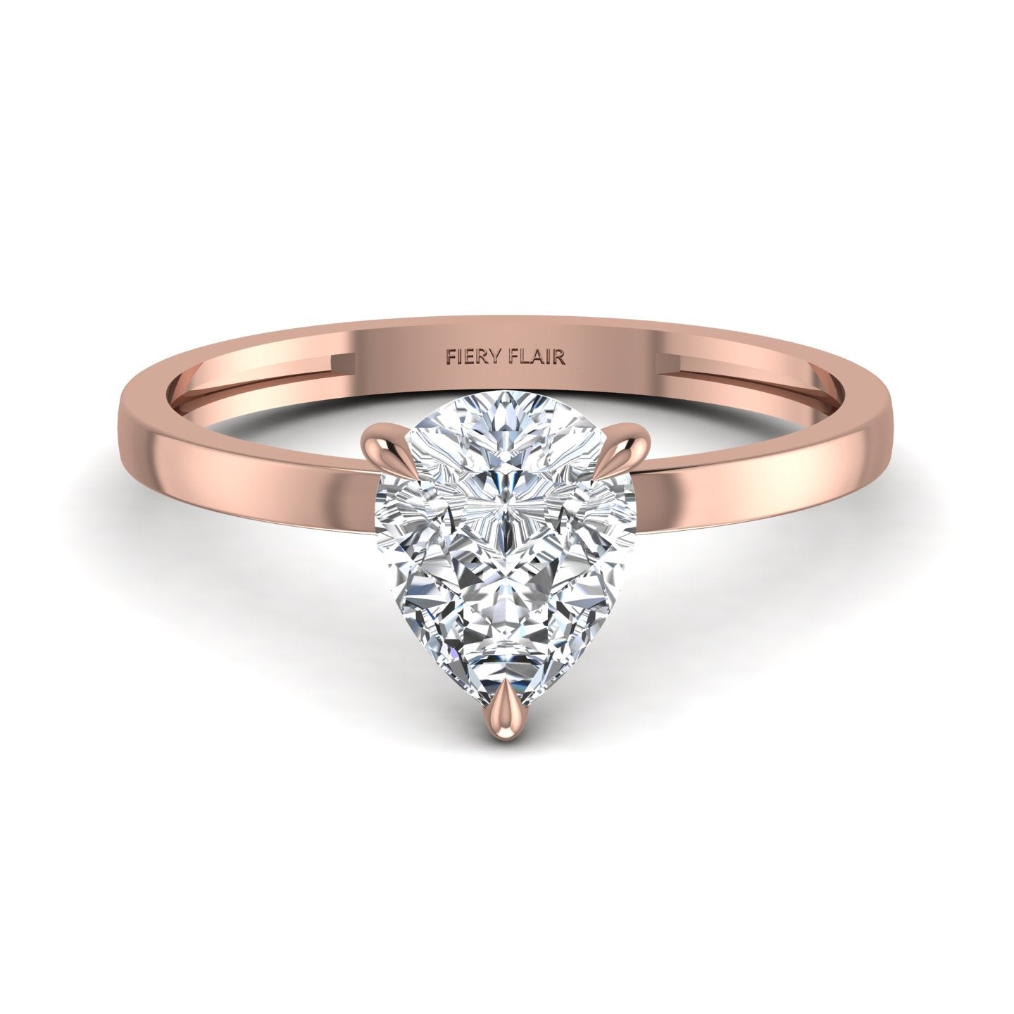 Pear Cut Lab Diamond Ring