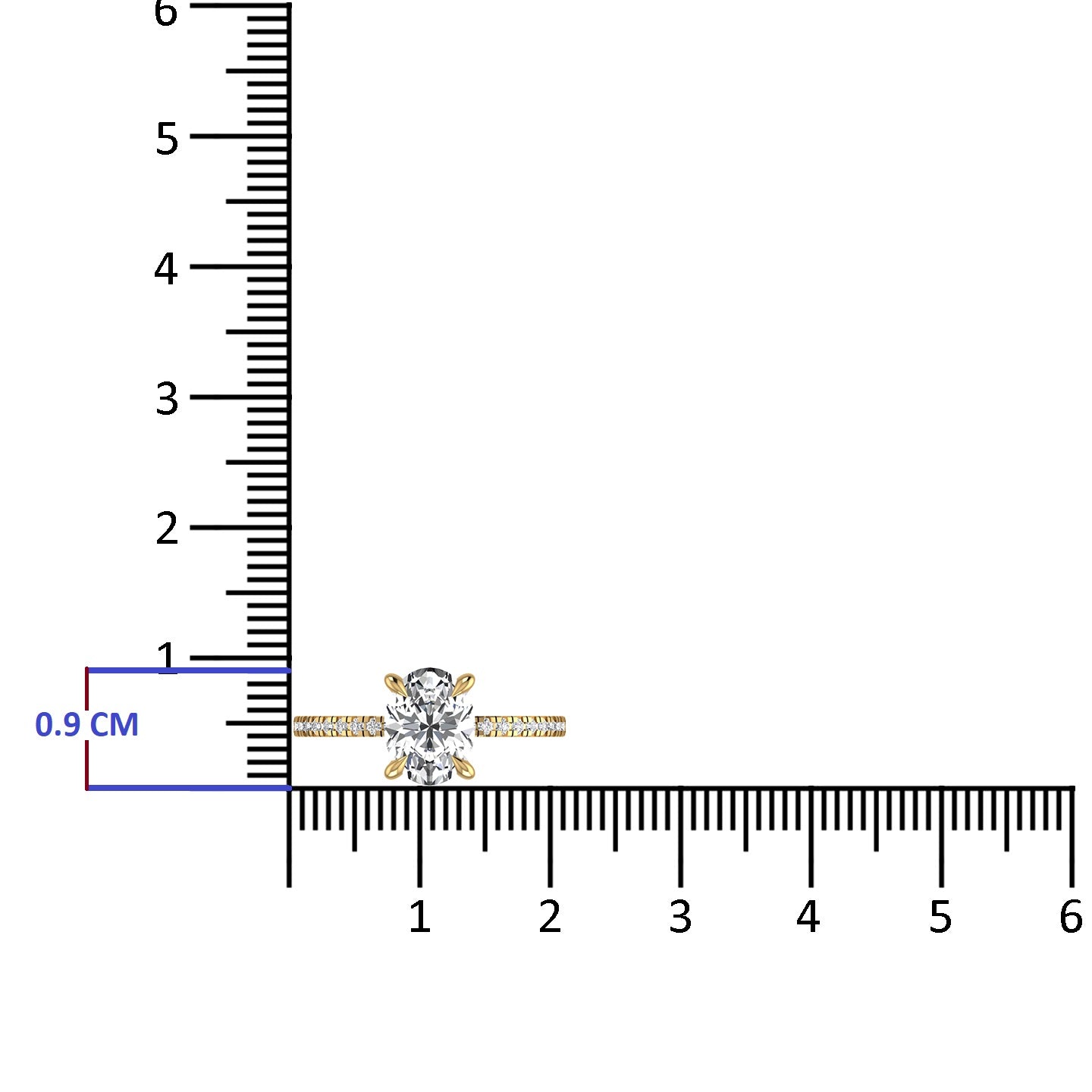 Oval Cut Lab Diamond Ring